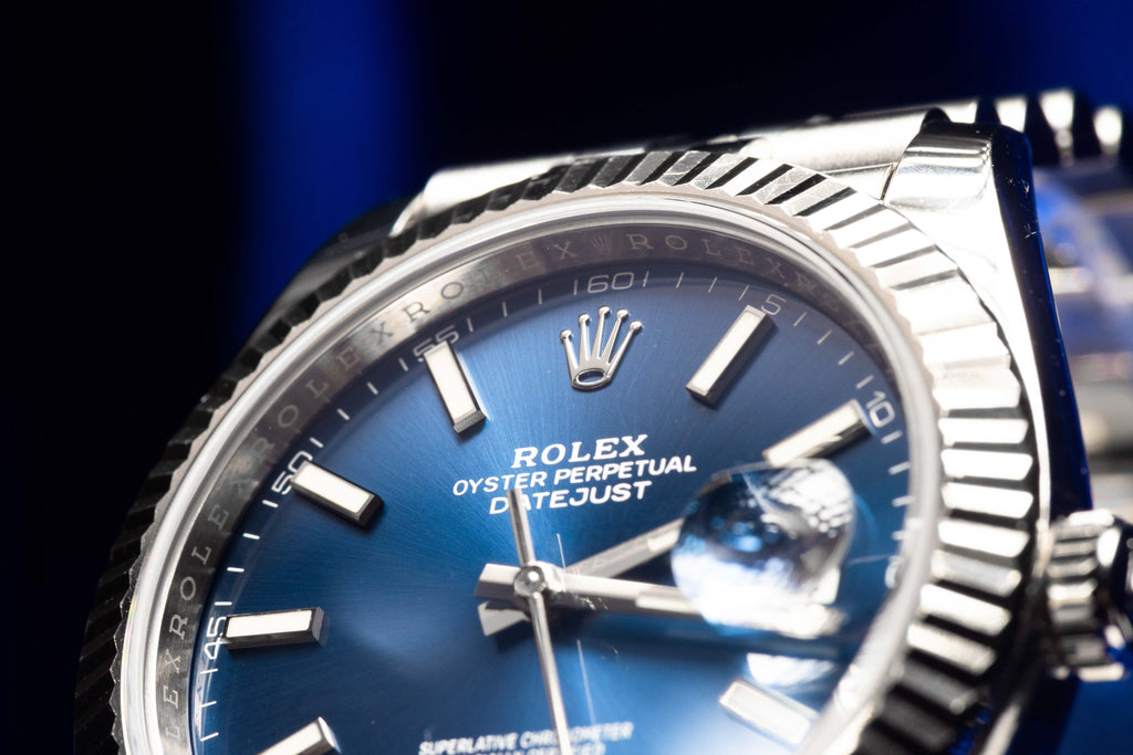 Rolex Datejust 41 Blue Dial, Jubilee Bracelet, Fluted Bezel - FULL SET - 126334