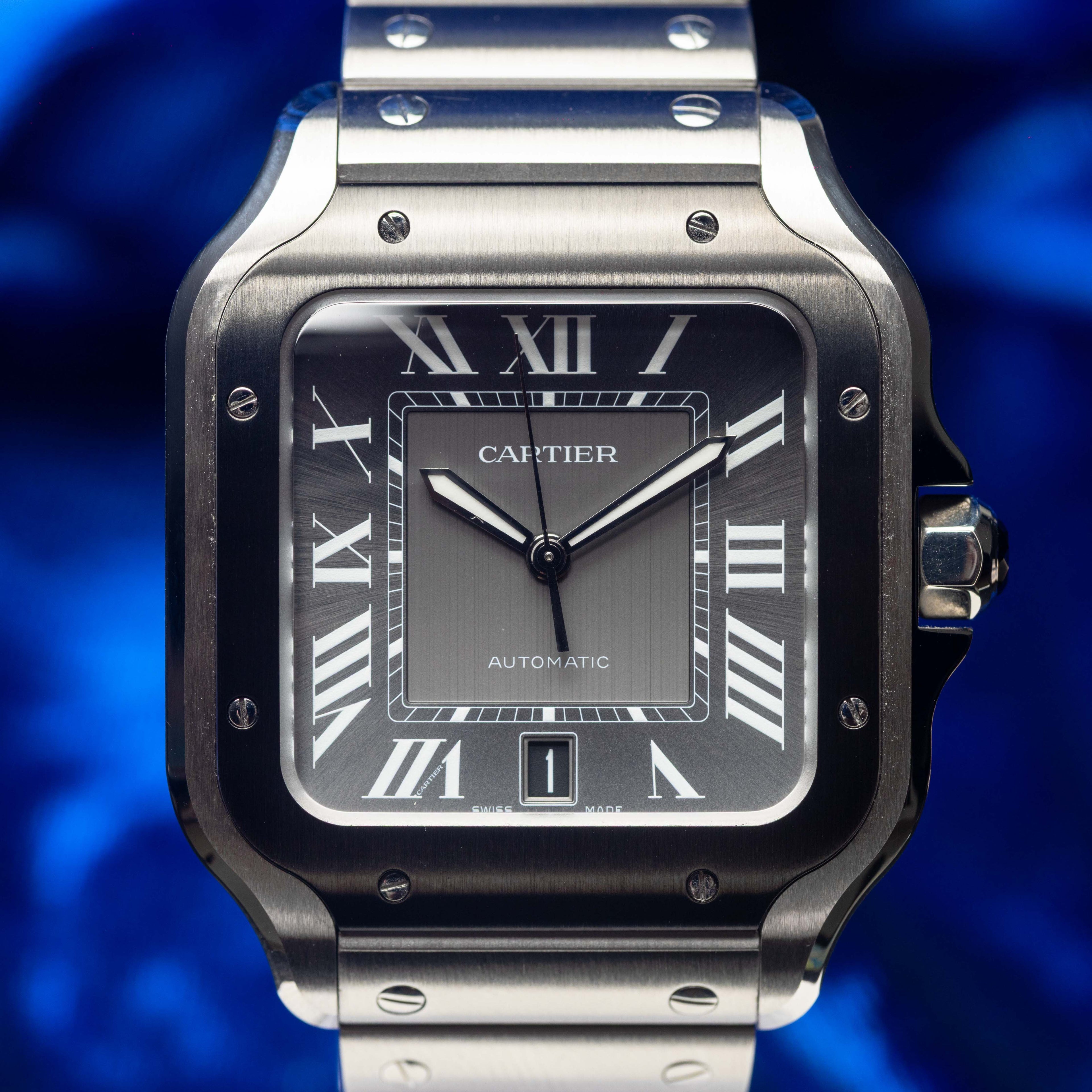 Cartier Santos de Cartier Gray Dial - FULL SET - WSSA0037