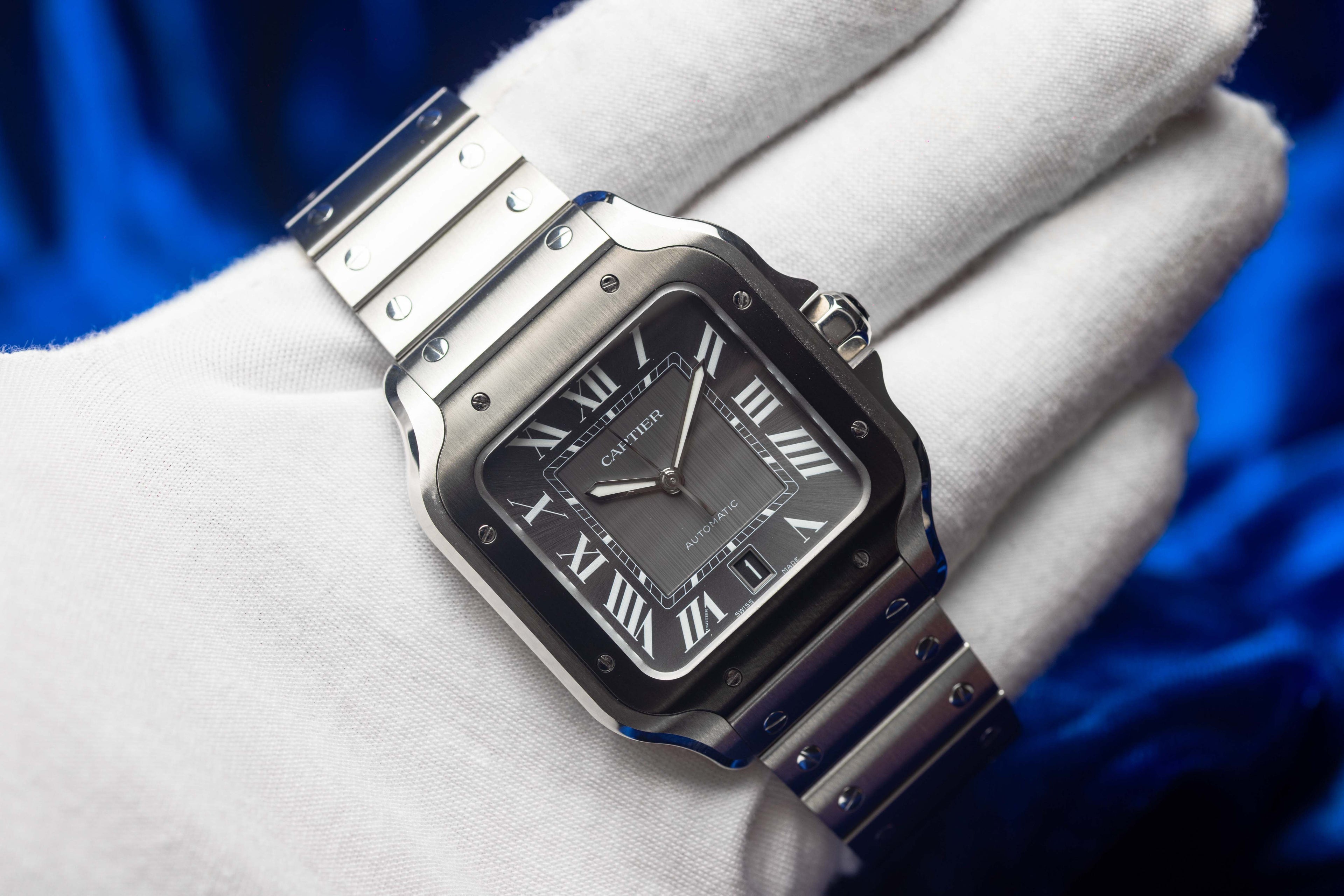 Cartier Santos de Cartier Gray Dial - FULL SET - WSSA0037