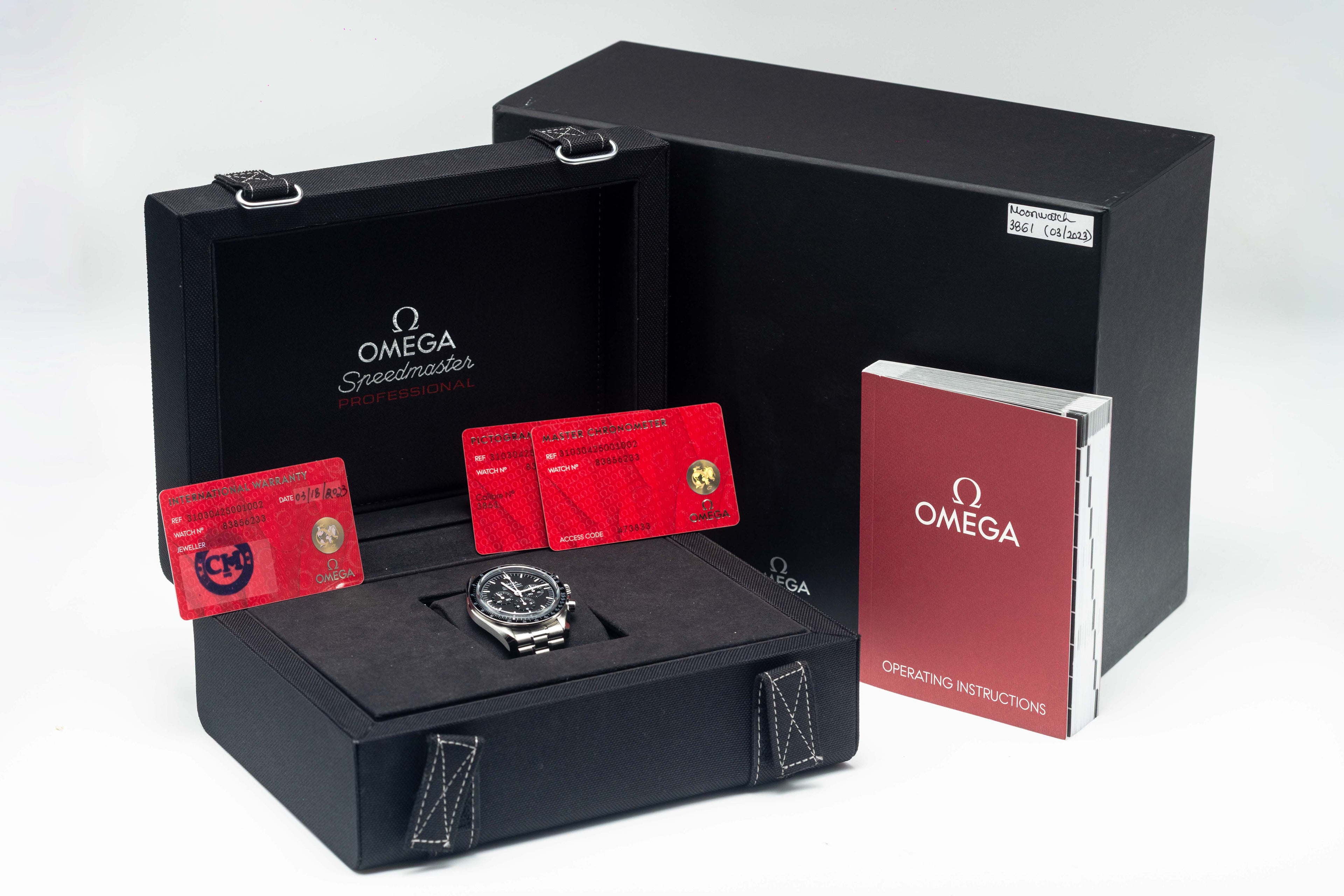 OMEGA Speedmaster Moonwatch 3861 Sapphire- FULL SET - 310.30.42.50.01.002