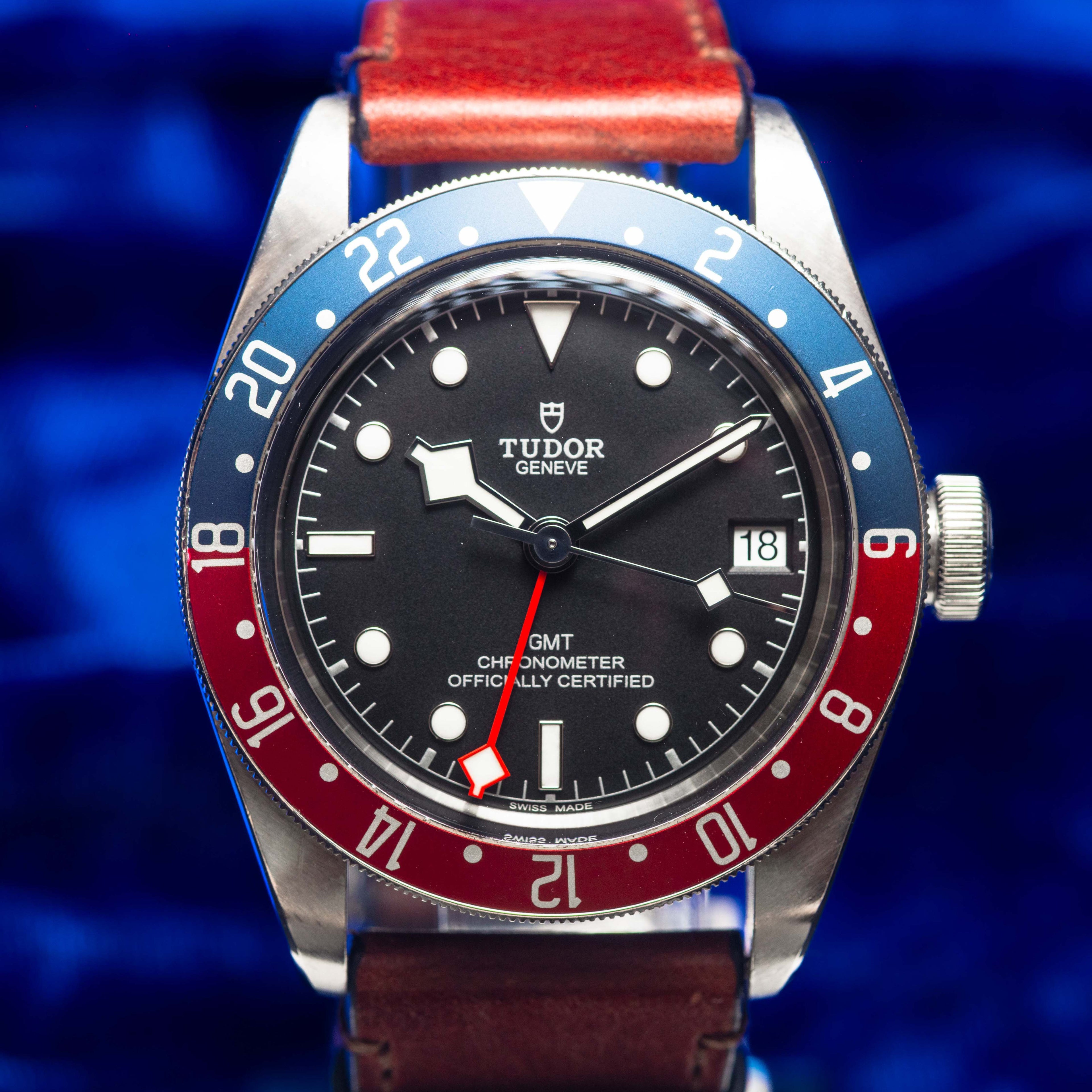 Tudor Black Bay GMT "Pepsi" w/ Leather Strap - 79830RB