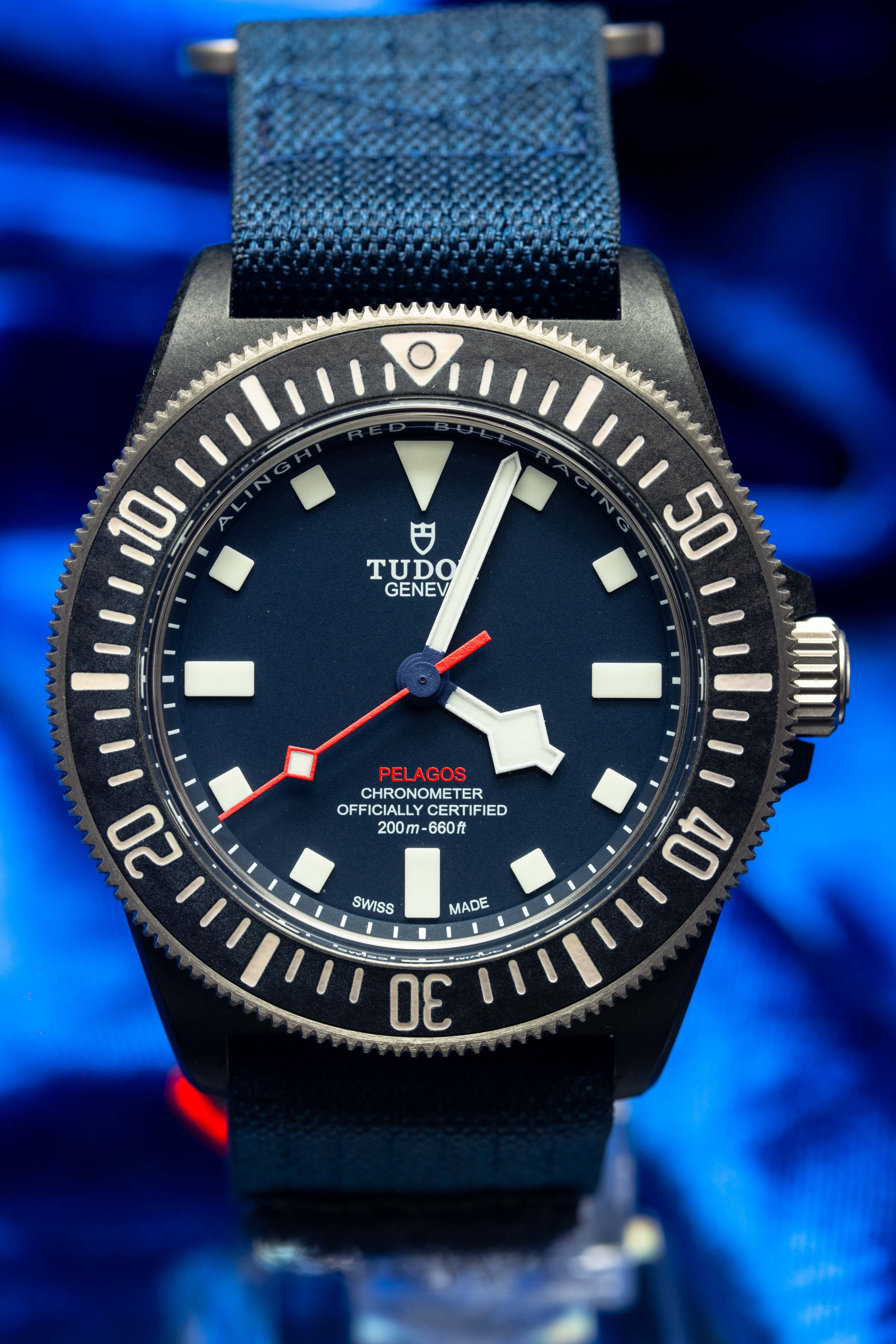 Tudor Pelagos FXD Red Bull Blue Dial & Black Carbon - FULL SET - M25707KN