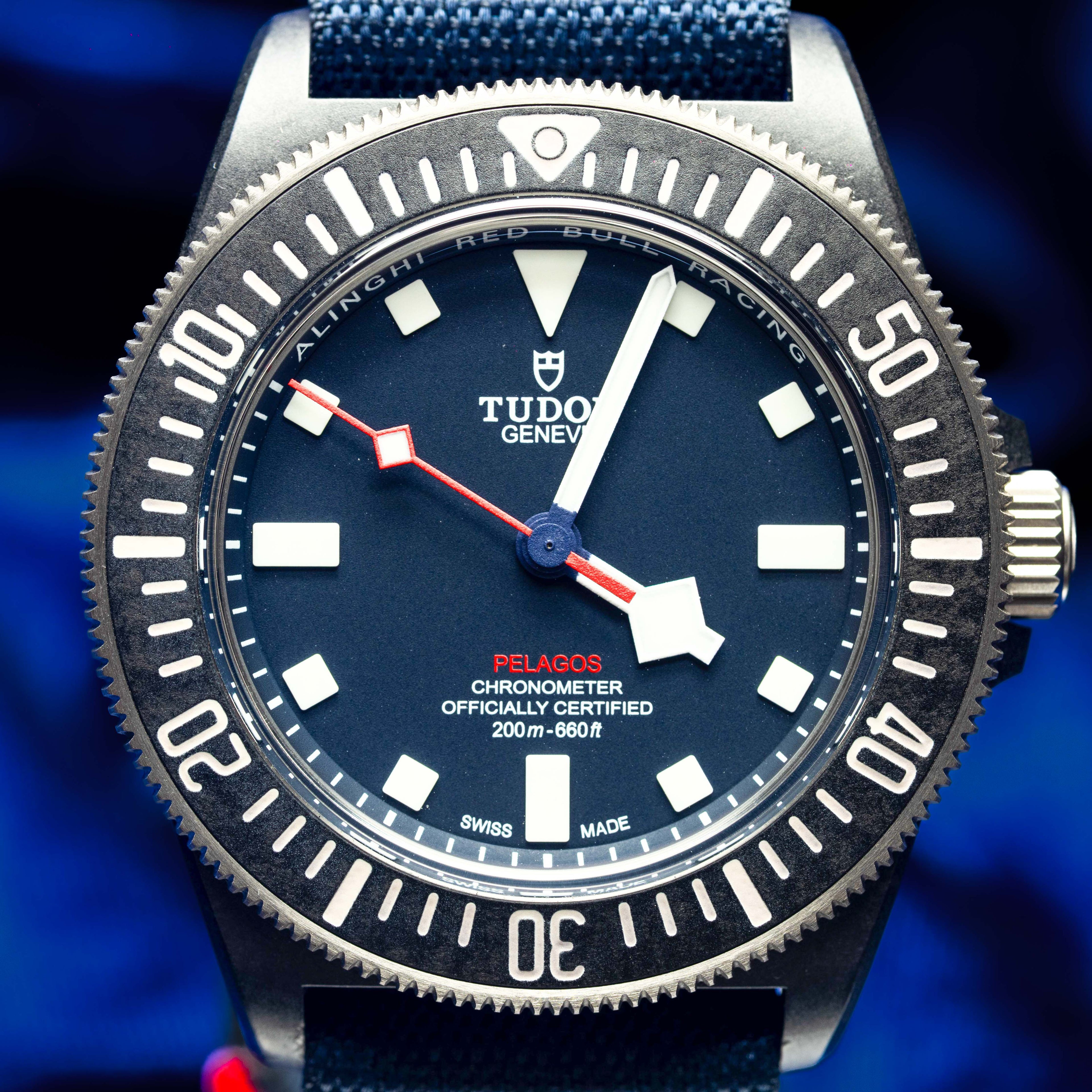 Tudor Pelagos FXD Red Bull Blue Dial & Black Carbon - FULL SET - M25707KN