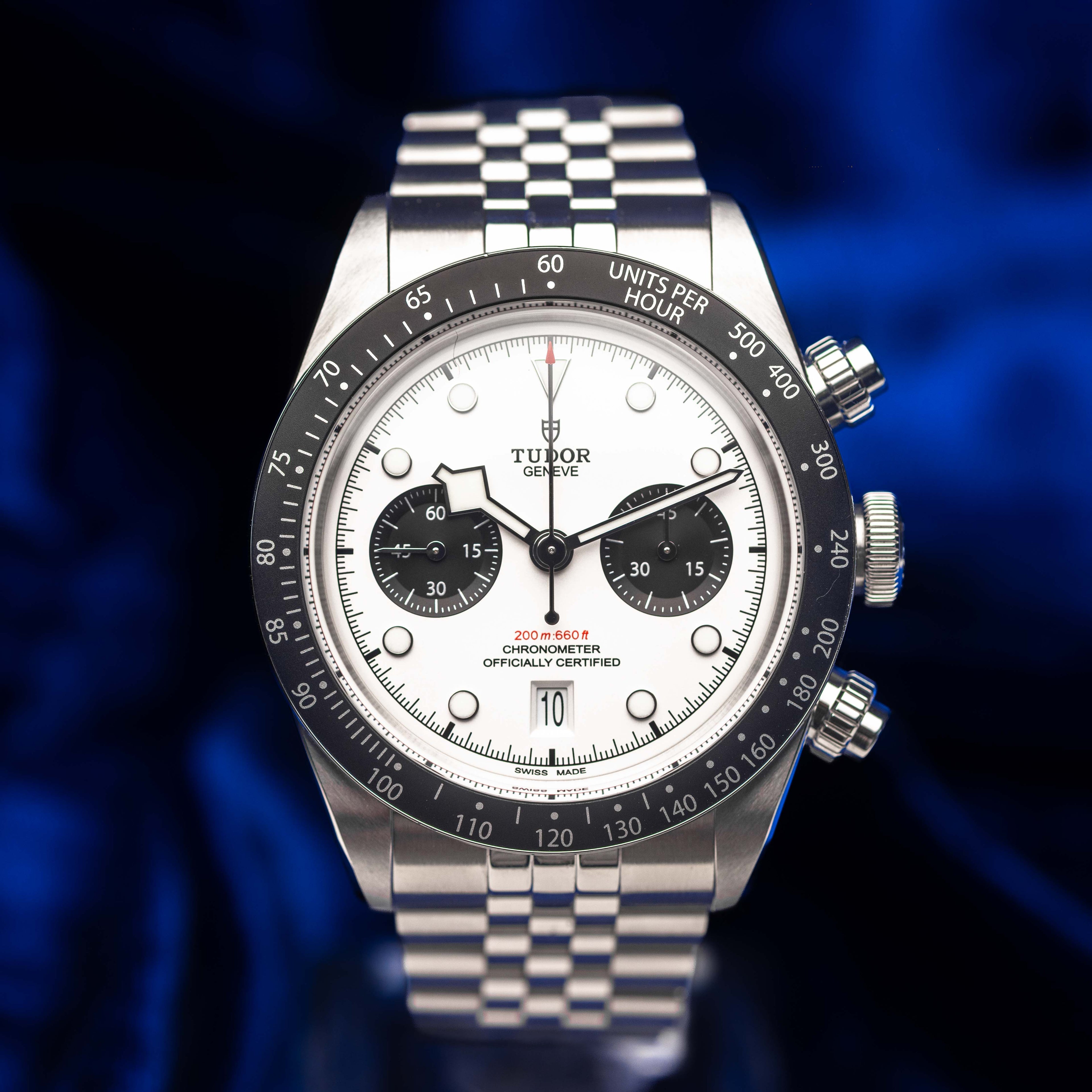 TUDOR Black Bay Chronograph "Panda" White Dial on Jubilee