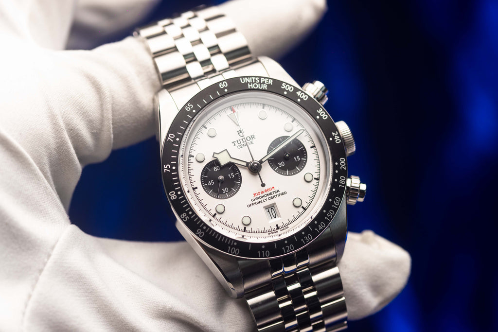 TUDOR Black Bay Chronograph "Panda" White Dial on Jubilee