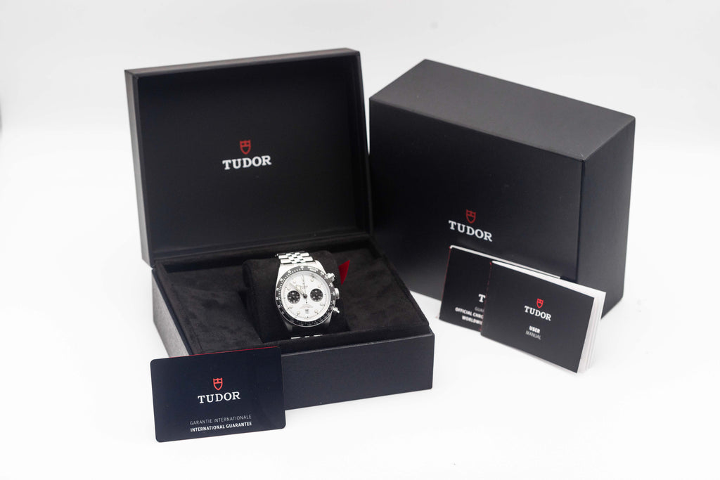 TUDOR Black Bay Chronograph "Panda" White Dial on Jubilee